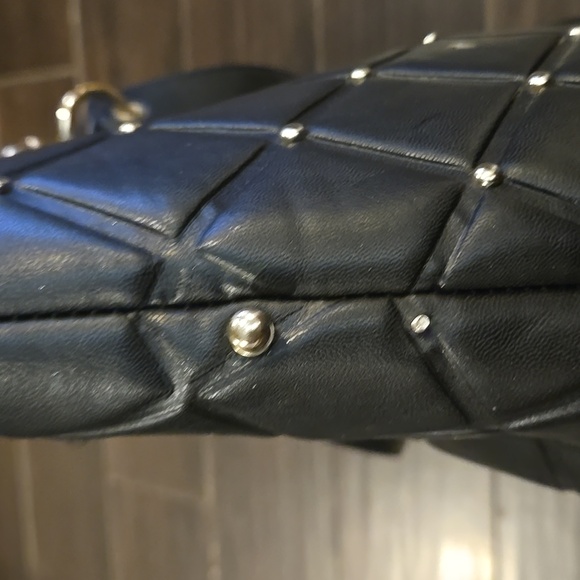 Badgley Mischka Black Quilted Weejender Tote Bag 20 X 12 - Picture 7 of 9